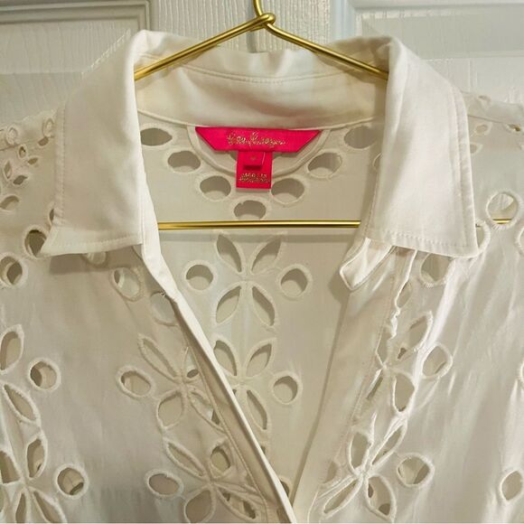 Lilly Pulitzer White Floral Eyelet Dress - Picture 4 of 7